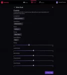 Choix des paramètres de création musicale dans Boomy (mode custom)