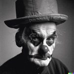Image générée par Dall-E 2 - Portait d'un clown