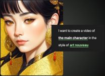 Génération d'une vidéo Art Nouveau avec Kaiber AI