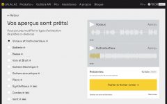 Lalal.ai - Interface utilisateur