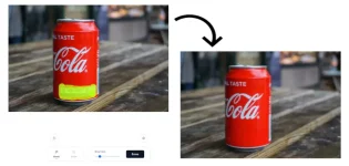 Suppression d'un élément sur une photo avec Magic Eraser.