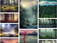 Galerie d'images créées avec l'IA Imagine de Magic Studio.