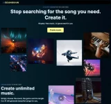 Page d'accueil de Soundraw