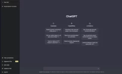 ChatGPT - Page d'accueil du chatbot.